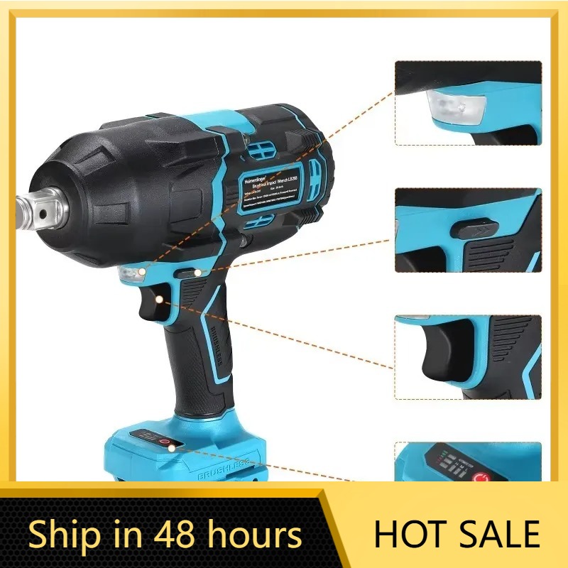 Torque Wrench - Аккумуляторный бесщеточный ударный гайковерт Heimerdinger 1600N
