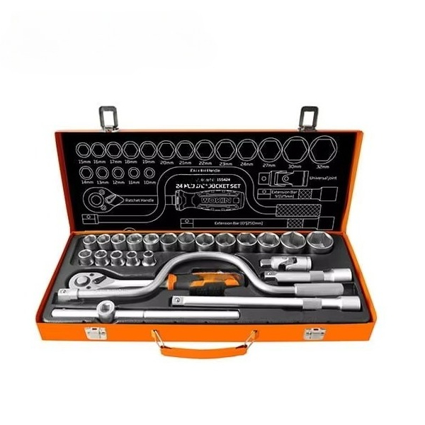 Socket Set - Набор инструментов: 24 предмета, торцевые ключи