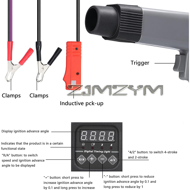 Цифровой стробоскоп 12В для ди – обзор и цена Timing Light Gun